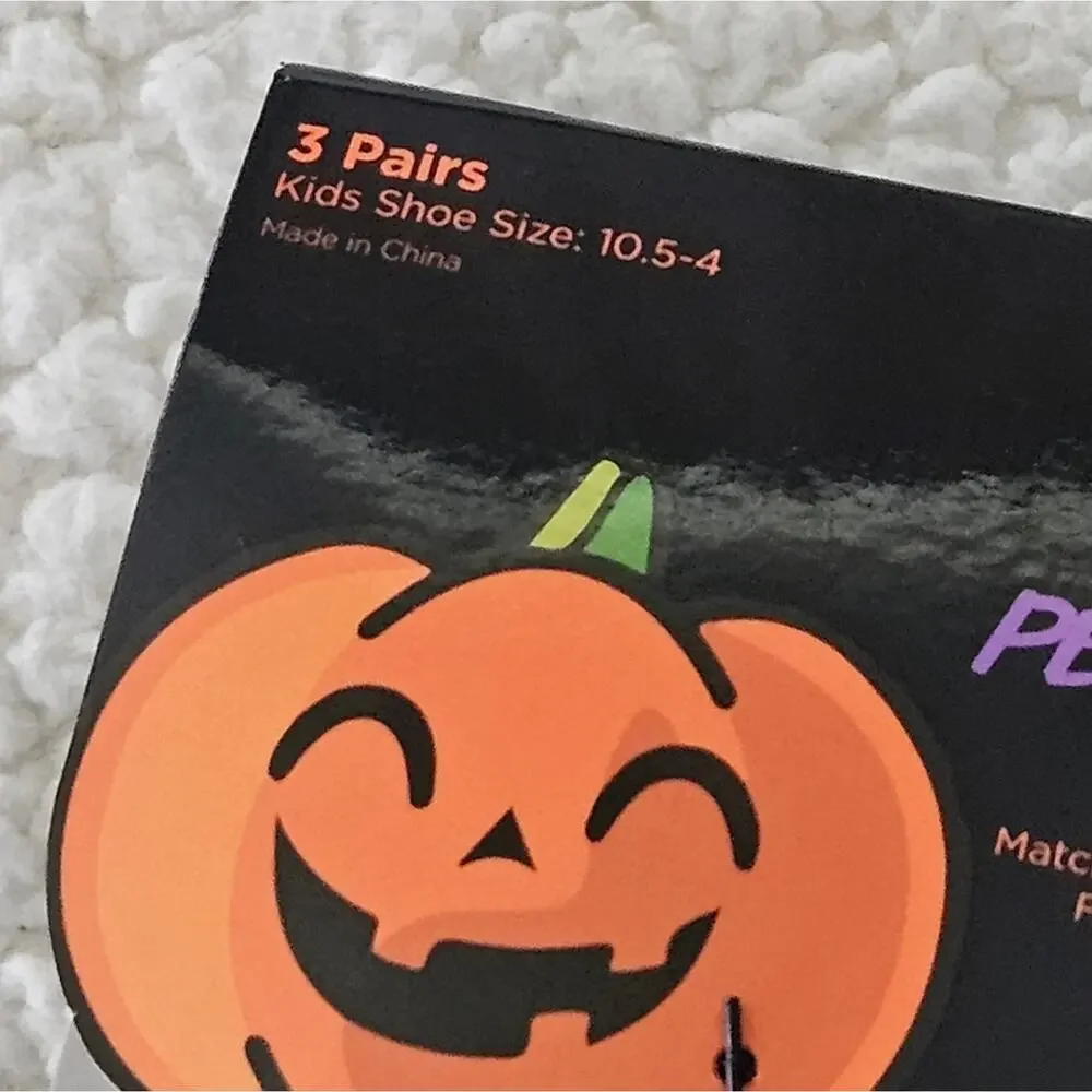Happy Halloween pet and owner socks 3 pair - 2 kids 1 pet kids‎ size 10.5-4